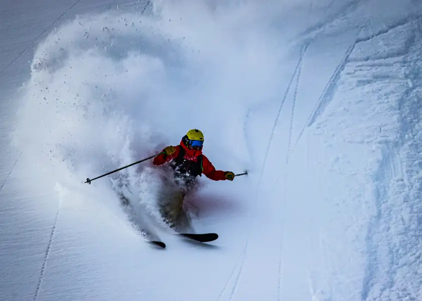Carl LeBlanc of Tahoe Tech Group heli skiing in British Columbia